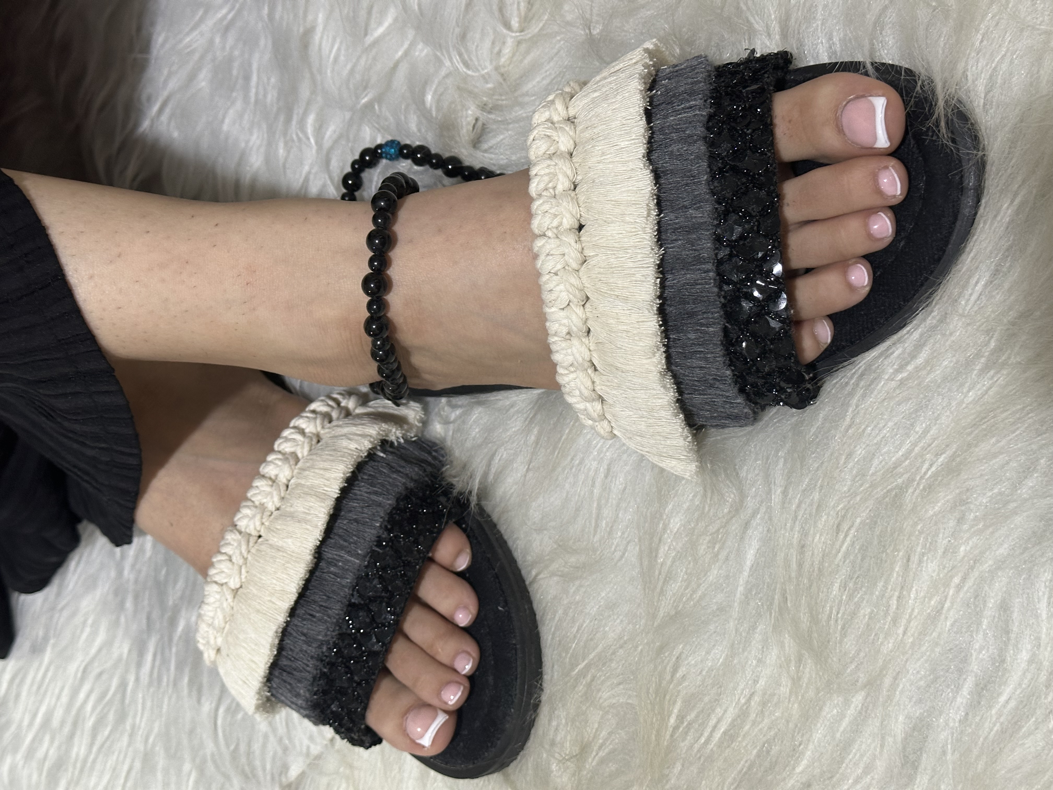 صندل مکرومه تخت مدل آرام