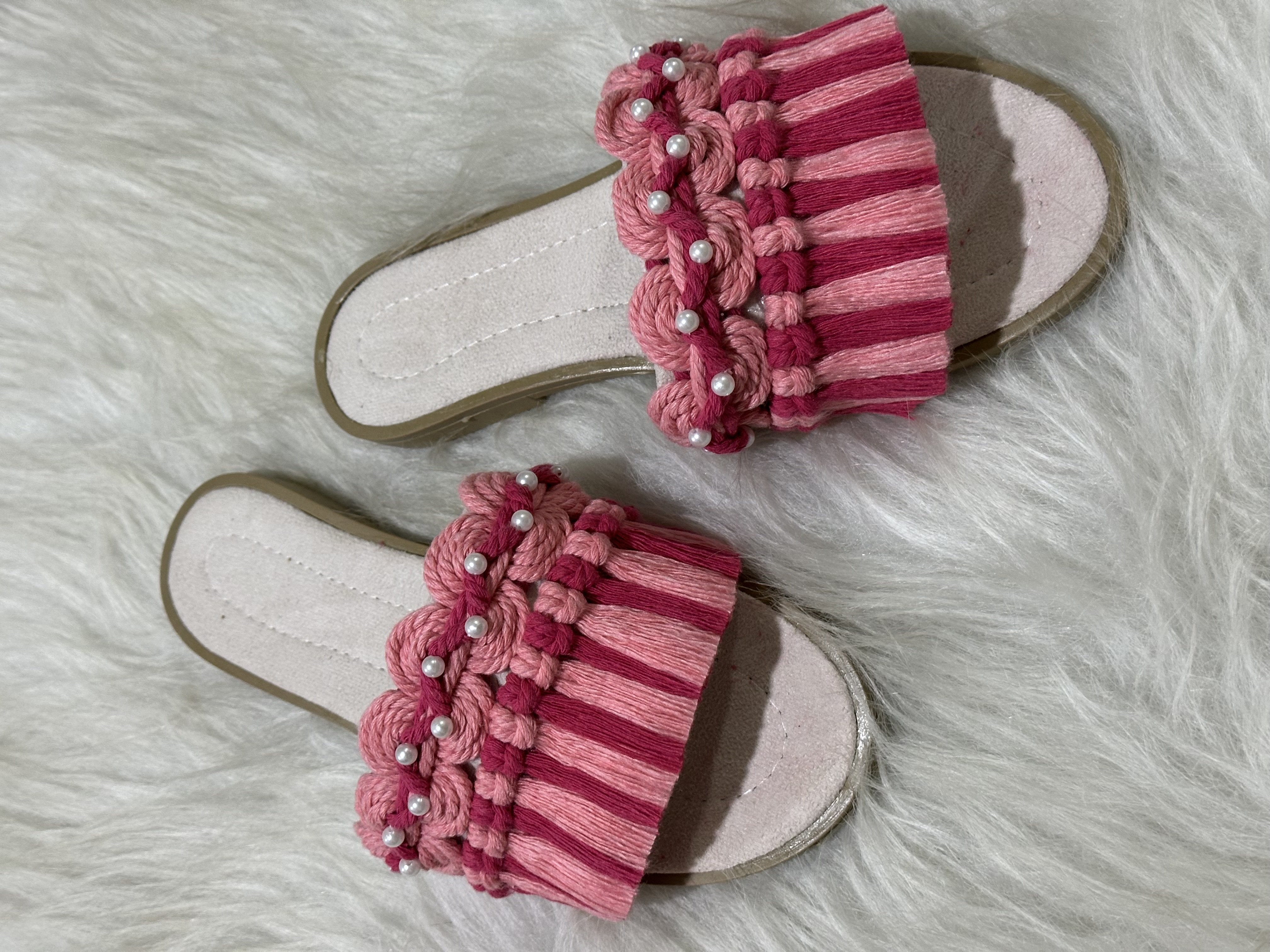 صندل مکرومه تخت مدل رزالین