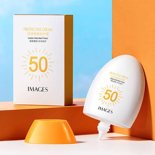 کرم ضد آفتاب بدون رنگ ایمیجز spf50 مدل protective مناسب انواع پوست حجم ۴۵ میلی لیتر