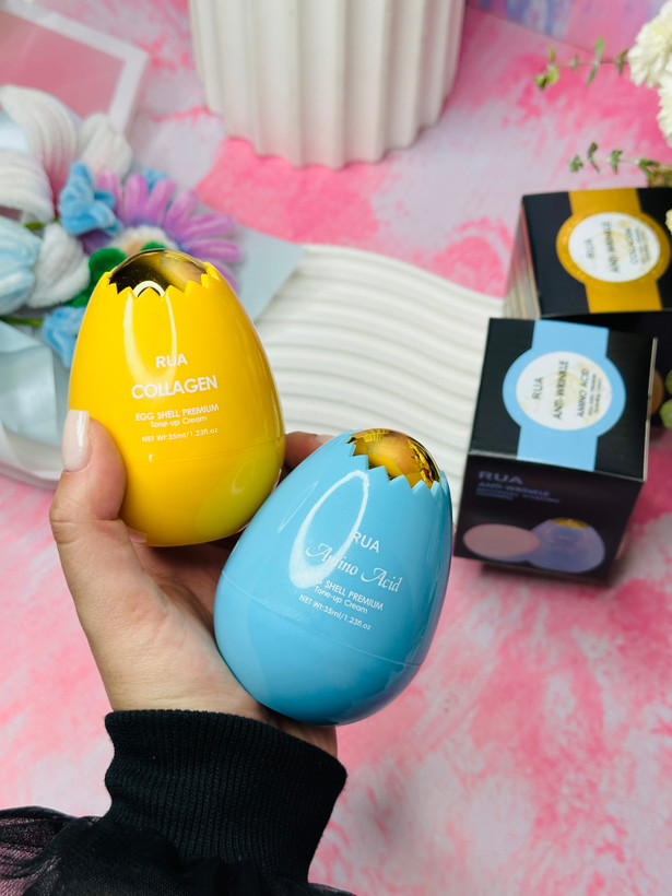 کرم ضد چروک و روشنکننده RUA آمینو اسید مدل Egg Shell Premium حجم 35 میل