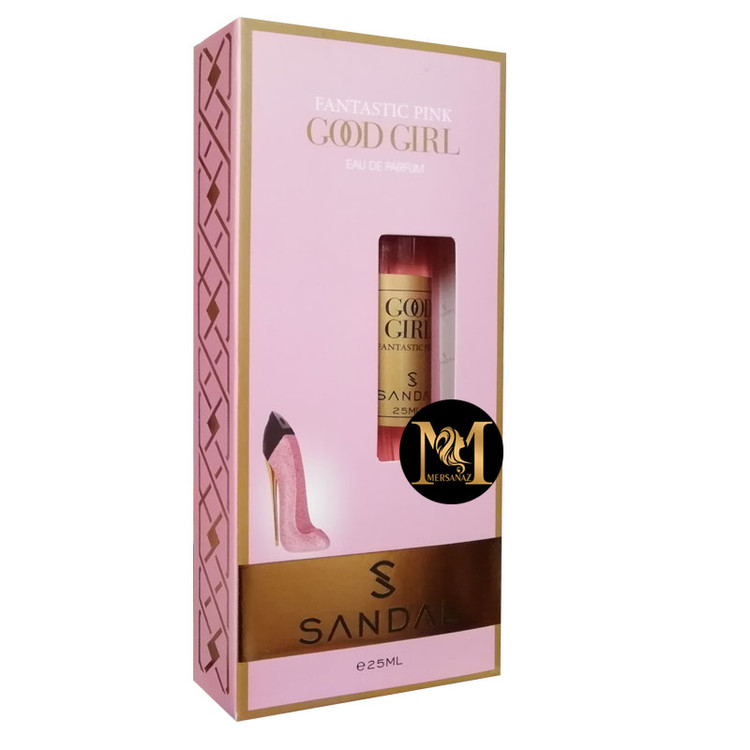 عطر جیبی زنانه صندل مدل Pink Good Girl حجم 25 میلی لیتر
