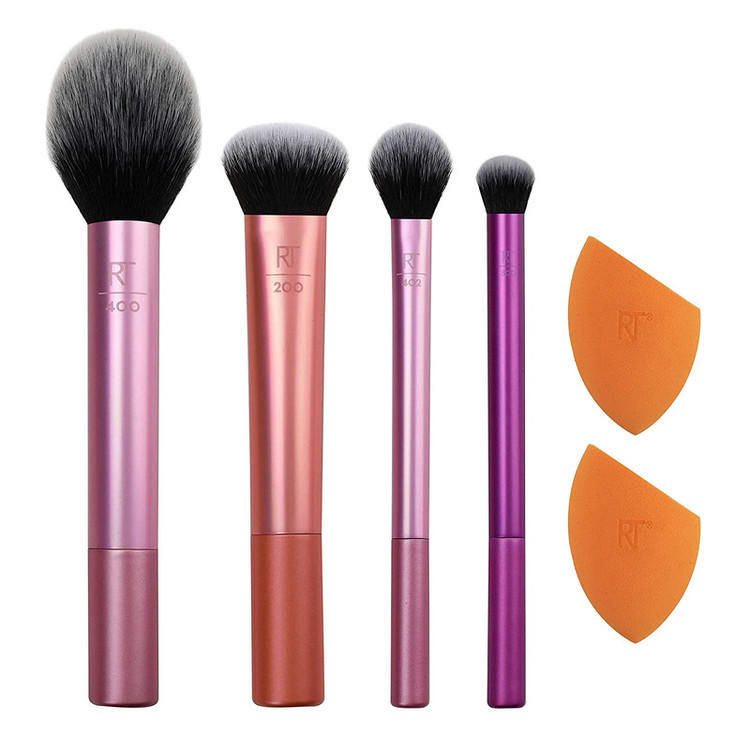 ست براش آرایشی ریل تکنیکس اورجینال مدل Everyday Essentials به همراه پد آرایشی مجموعه 6 عددی