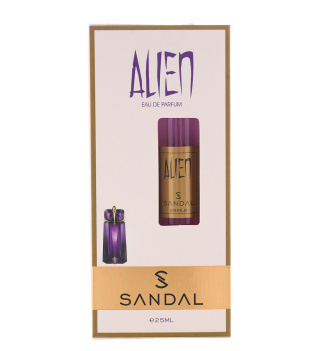 عطر جیبی زنانه صندل مدل Alien حجم 25 میلی لیتر